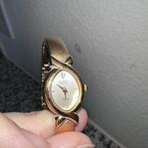 Armitron Diamond Now 75/2176 753H Ladies Watch St Steel Yellow Tone Women